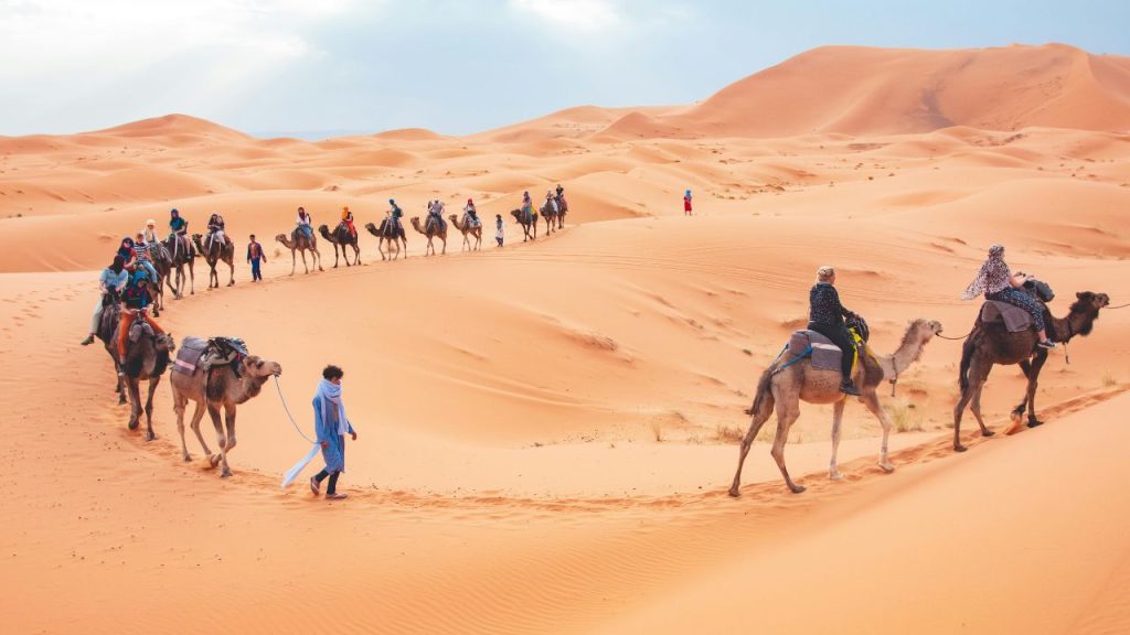 camel ride Sahara Morocco