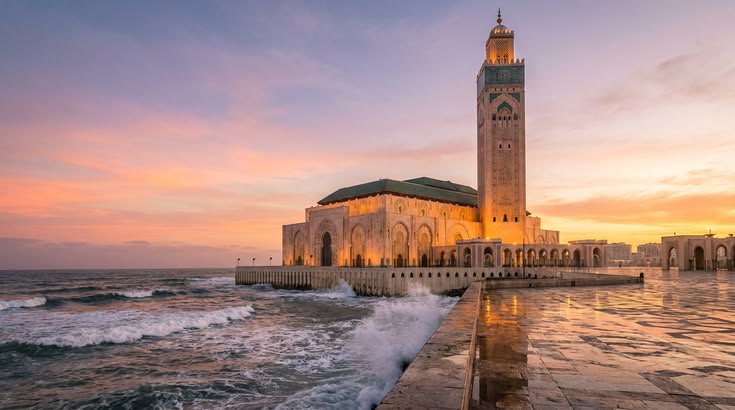 Casablanca city highlights tour in Morocco with views of the city and coastline